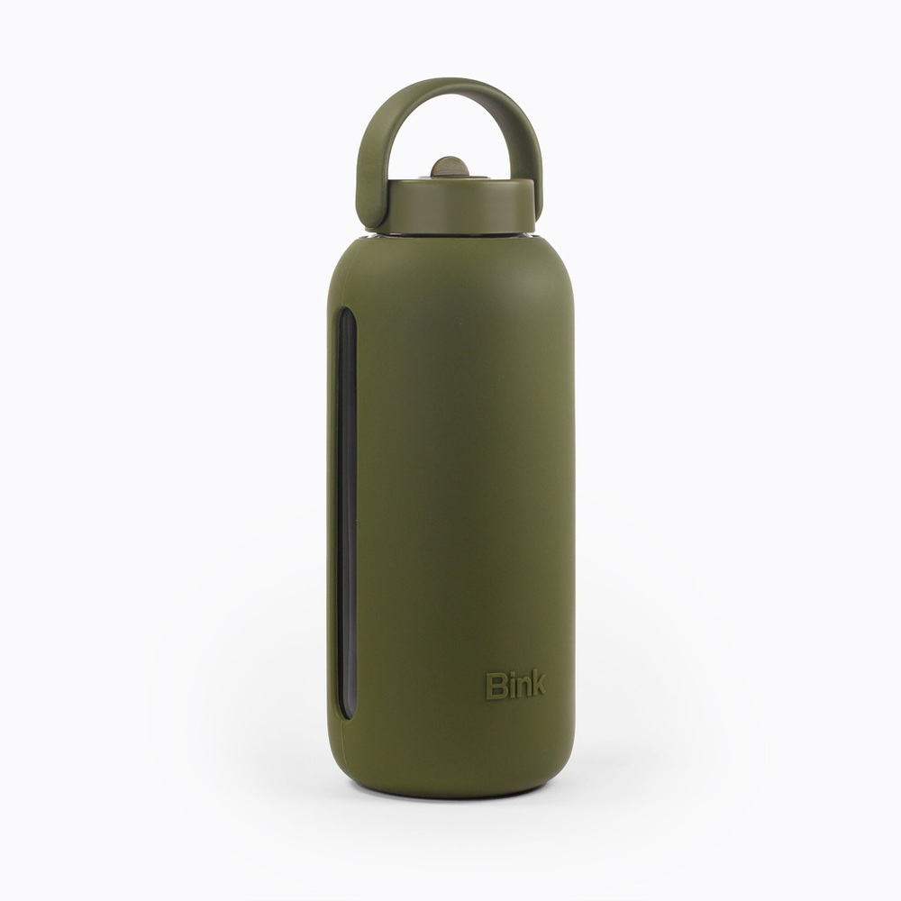 Bink Olive Green Water Bottle (LIKE NEW - 36OZ Big Bottle)